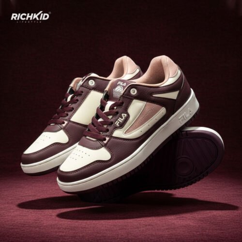 FILA White Maroon Sneakers