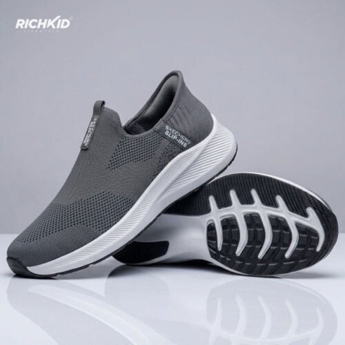 Skechers Slip-on Running Shoes Dark Grey