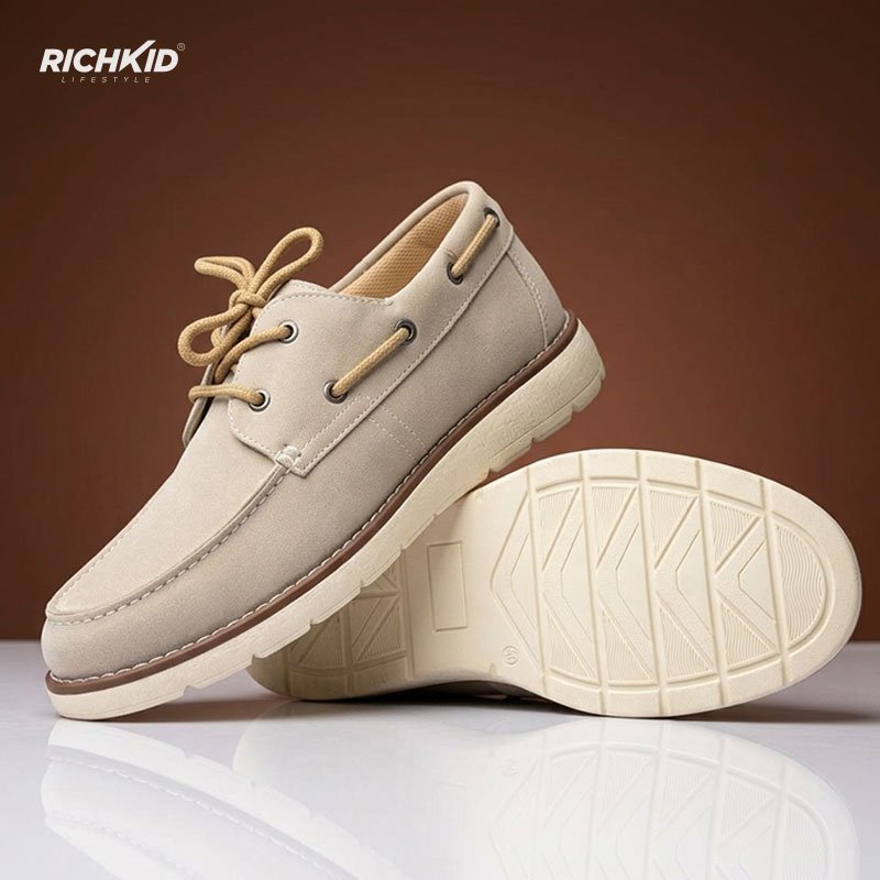Memphis Casual Boat Shoes Off White - Image 4