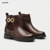 Women Zipper Boot Chocolate - Image 3