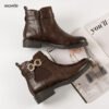 Women Zipper Boot Chocolate - Image 2