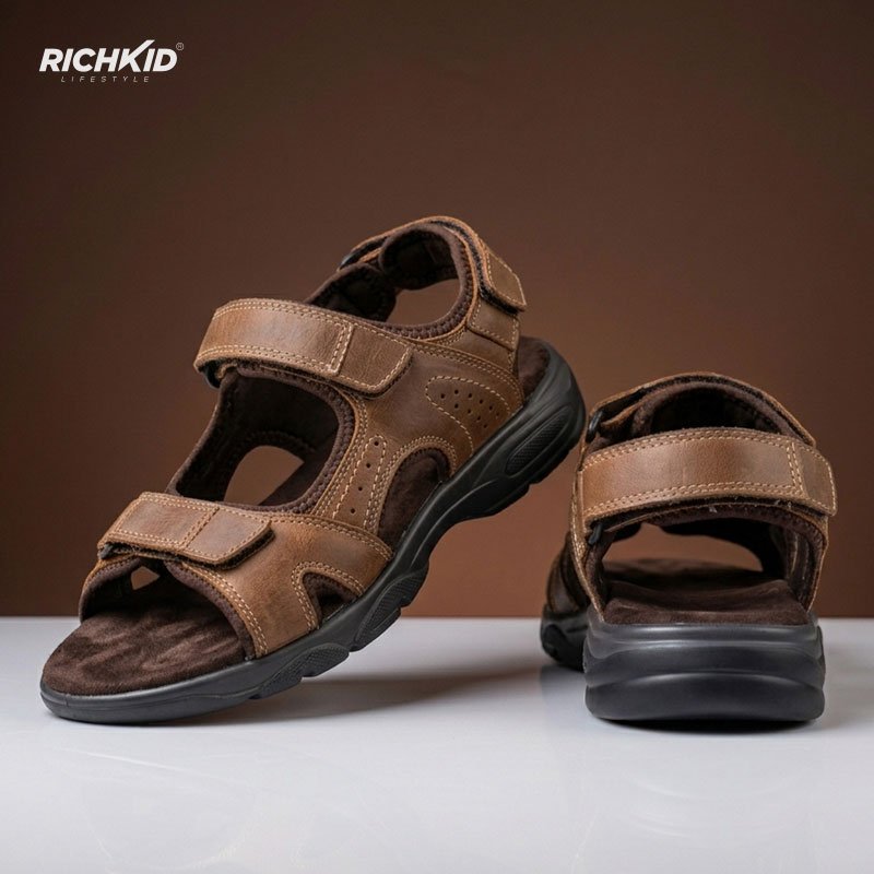 Leather Belt Sandal Brown - Image 3