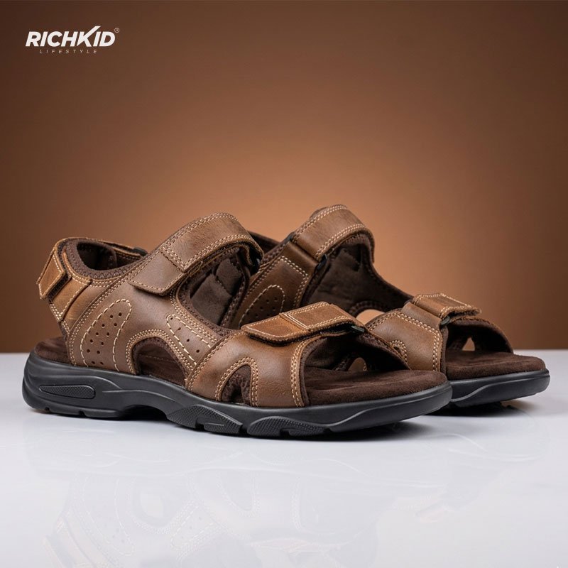 Leather Belt Sandal Brown - Image 4