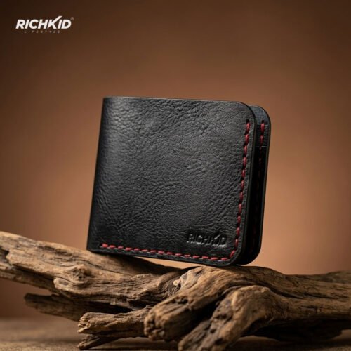 Handmade Wallet Red black