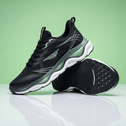 NeoSprint Black Sports Shoes