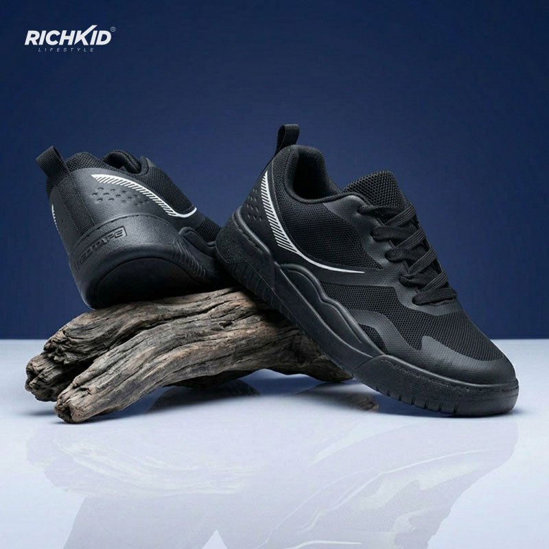 Full Black Mesh Sneakers - Image 2