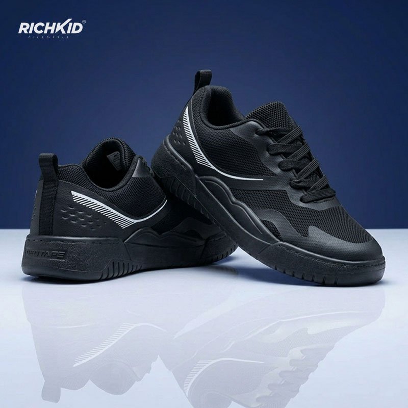 Full Black Mesh Sneakers