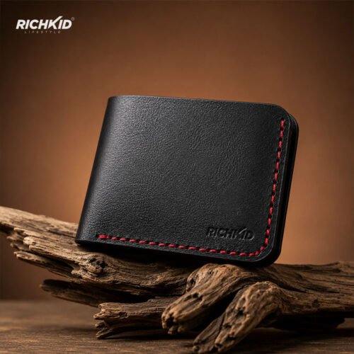 Handmade Wallet Red black