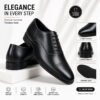 Royal Black Cap-Toe Oxford Shoes - Image 3