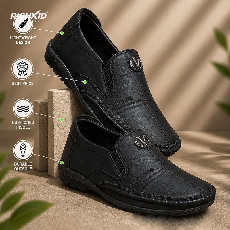 Casual slip-on loafer Black - Image 3