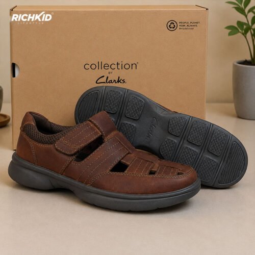 Clarks Genuine Leather Cycle Shoes Light Red