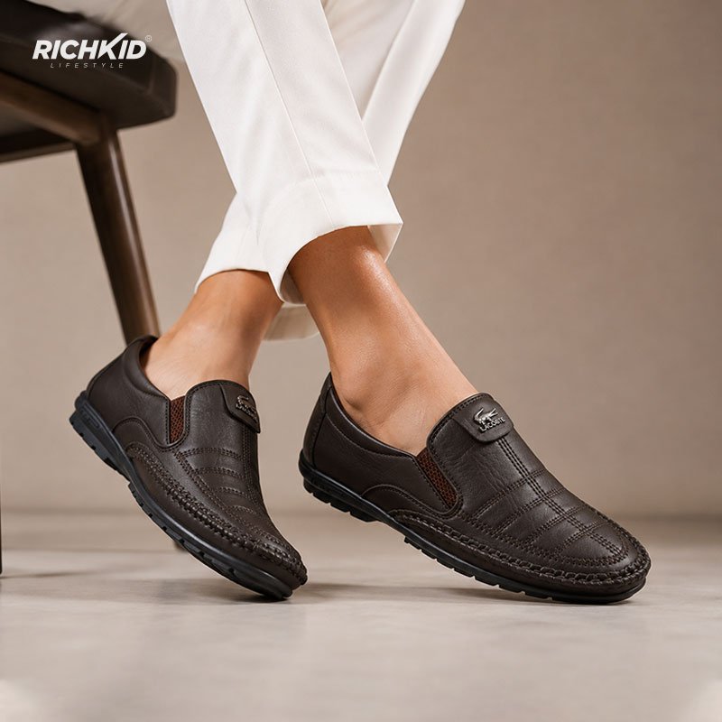 Casual slip-on loafer Chocolate - Image 5