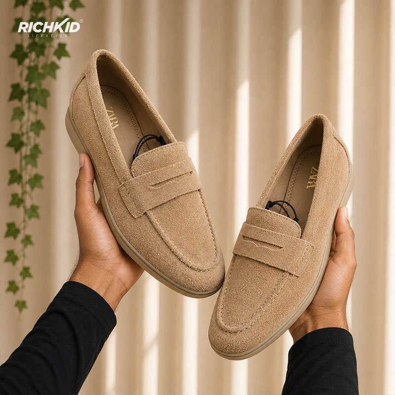 Zara Suede Slip-On Leather Loafer - Image 2