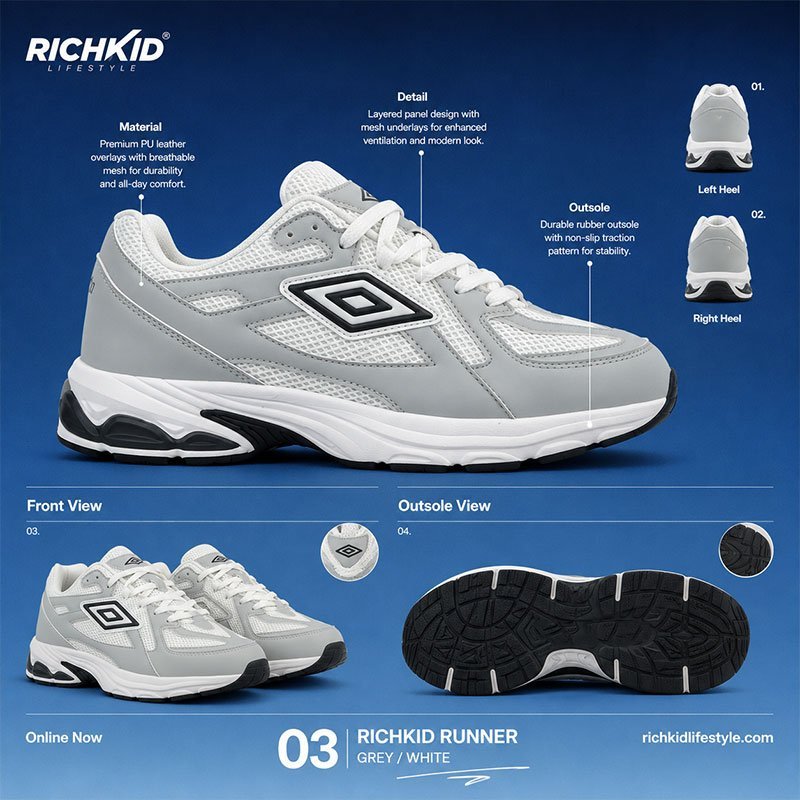 Umbro White Sports Shoes - Image 2