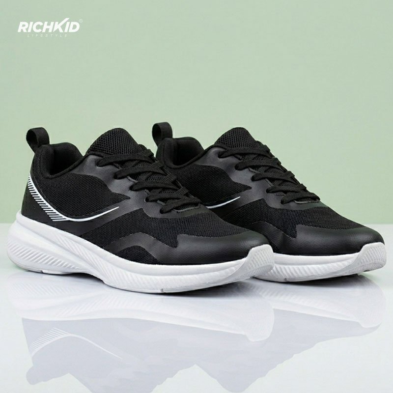 Black White Motion Sports Shoes - Image 5