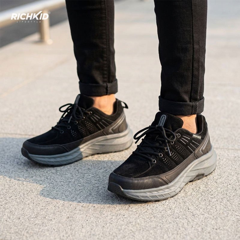 Proforce Suede Casual Shoes Black - Image 4