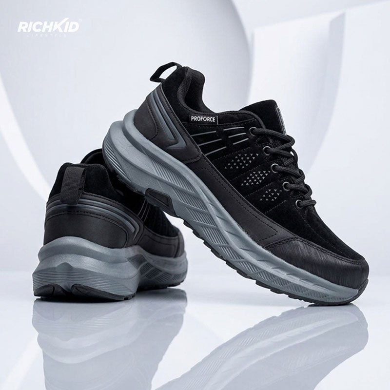 Proforce Suede Casual Shoes Black - Image 2