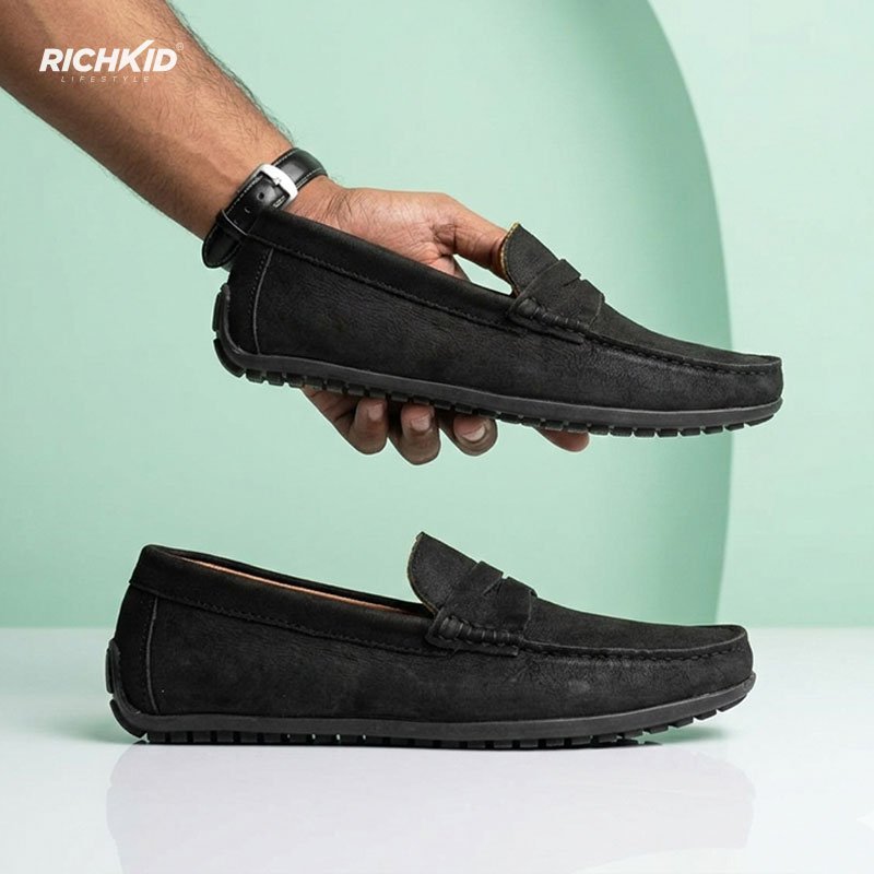 Premium Suede Penny Loafers - Image 3