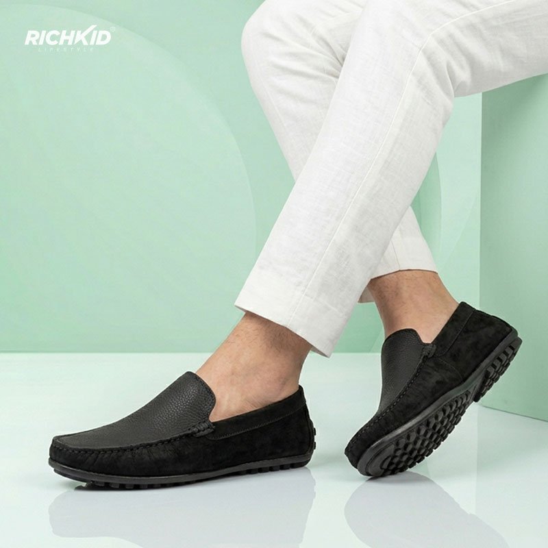 Premium Suede Leather Loafers Plain - Image 4