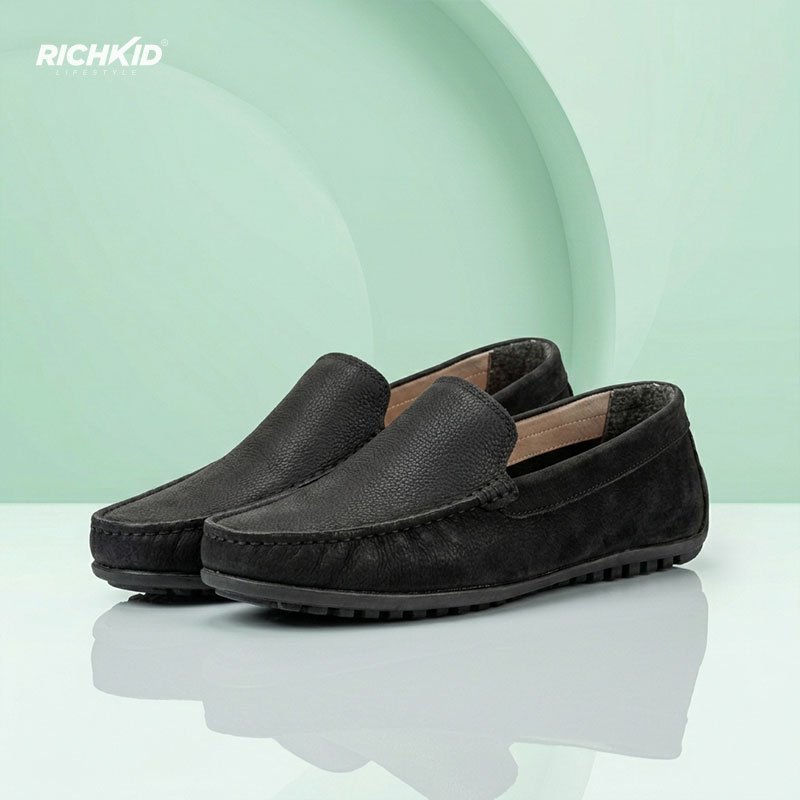 Premium Suede Leather Loafers Plain - Image 2