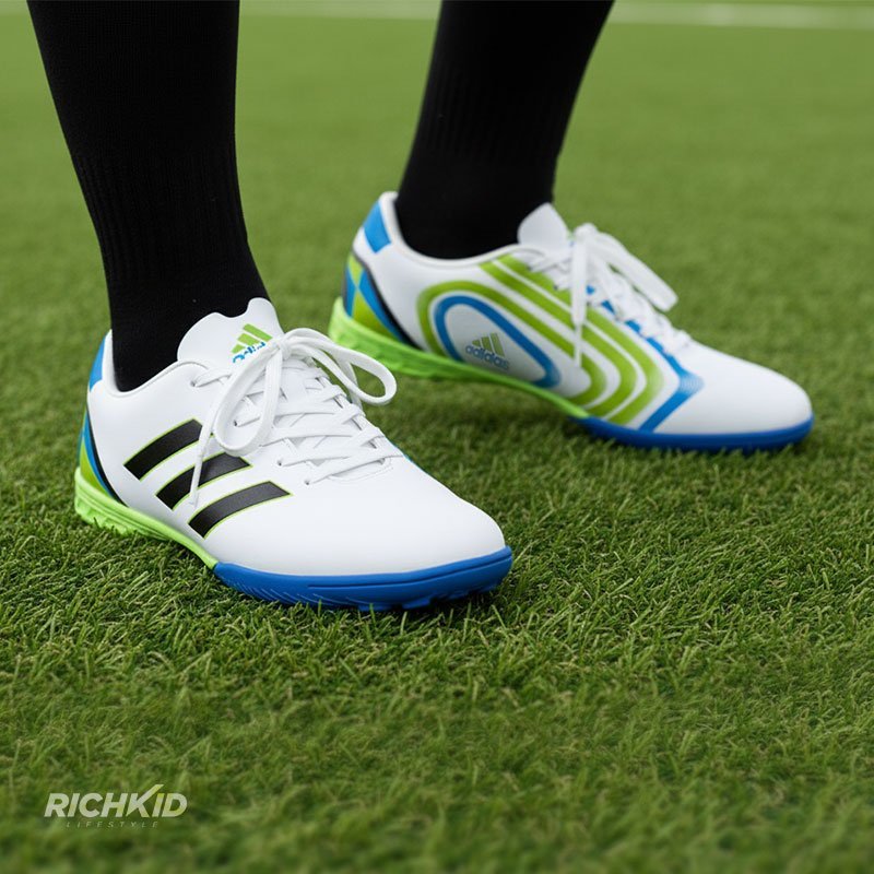 Adi white green Turf boot - Image 3