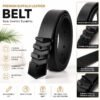 Aguyan Premium Buffalo Leather Belt Black