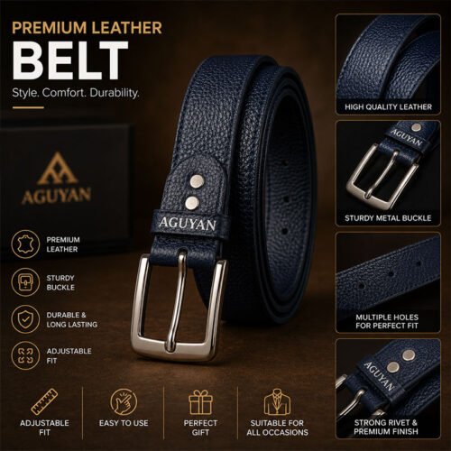 Aguyan Basic Belt Silver Black