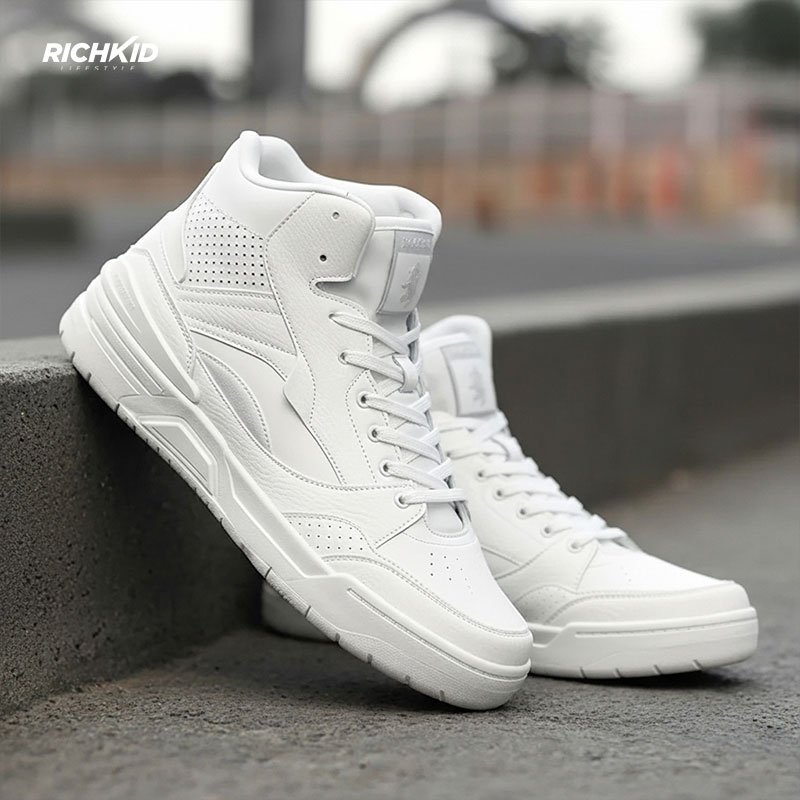 White HighNeck Sneakers - Image 2
