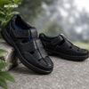 Clarks Genuine Leather Cycle Shoes Textured Black - Image 8