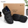 Clarks Genuine Leather Cycle Shoes Plain Black - Image 3