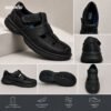 Clarks Genuine Leather Cycle Shoes Textured Black - Image 11