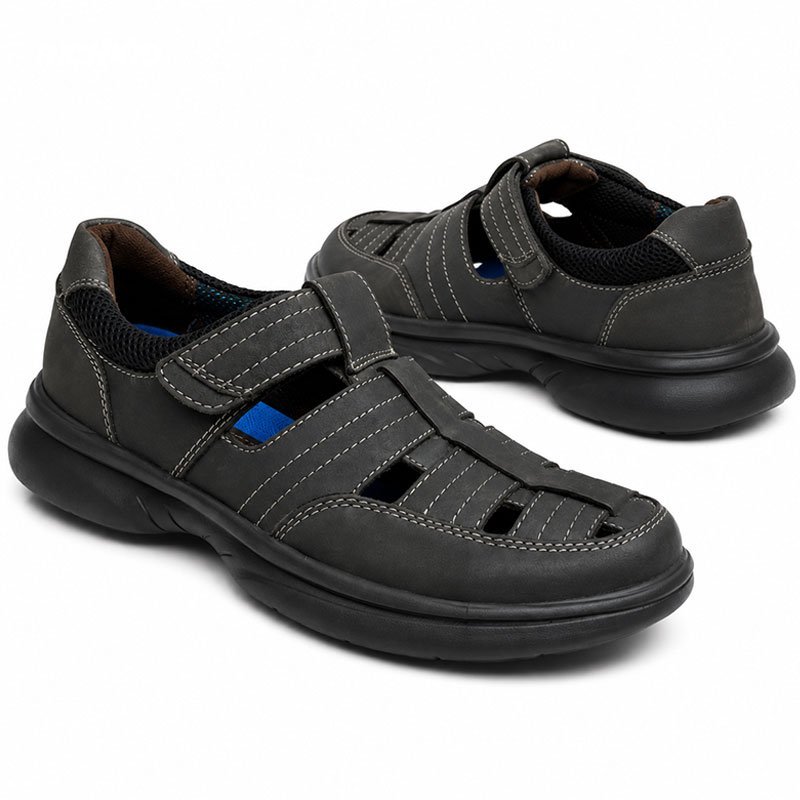 Clarks Genuine Leather Cycle Shoes Plain Black - Image 5
