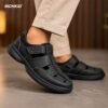 Clarks Genuine Leather Cycle Shoes Textured Black - Image 4