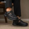 Clarks Genuine Leather Cycle Shoes Textured Black - Image 5