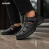 Clarks Genuine Leather Cycle Shoes Textured Black - Image 6