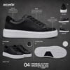 Clark Classic Leather Sneakers Black - Image 3