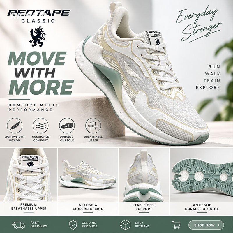 RT sports shoes yellow white - Image 3