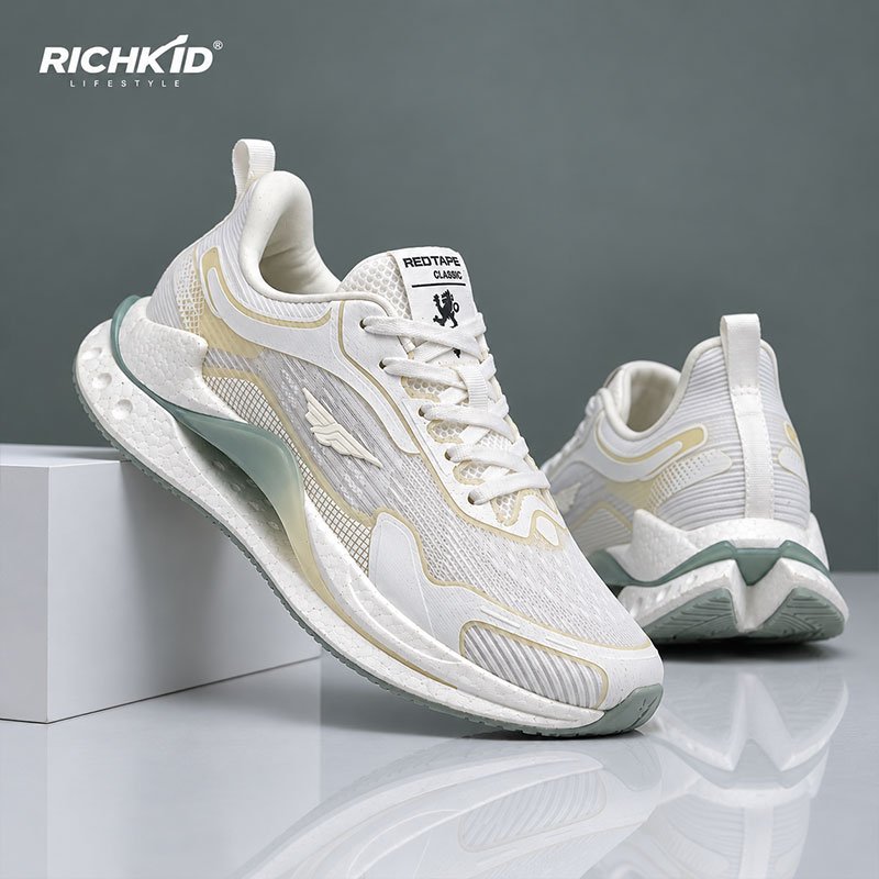 RT sports shoes yellow white