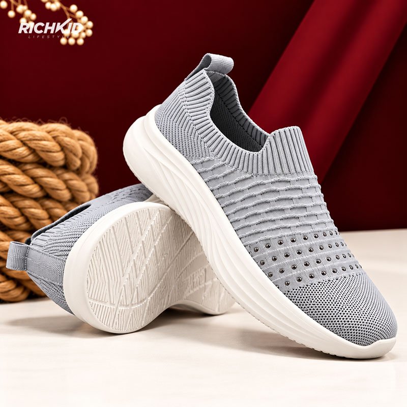 Graceland Super Durable Slip-On Shoes Light Grey - Image 3