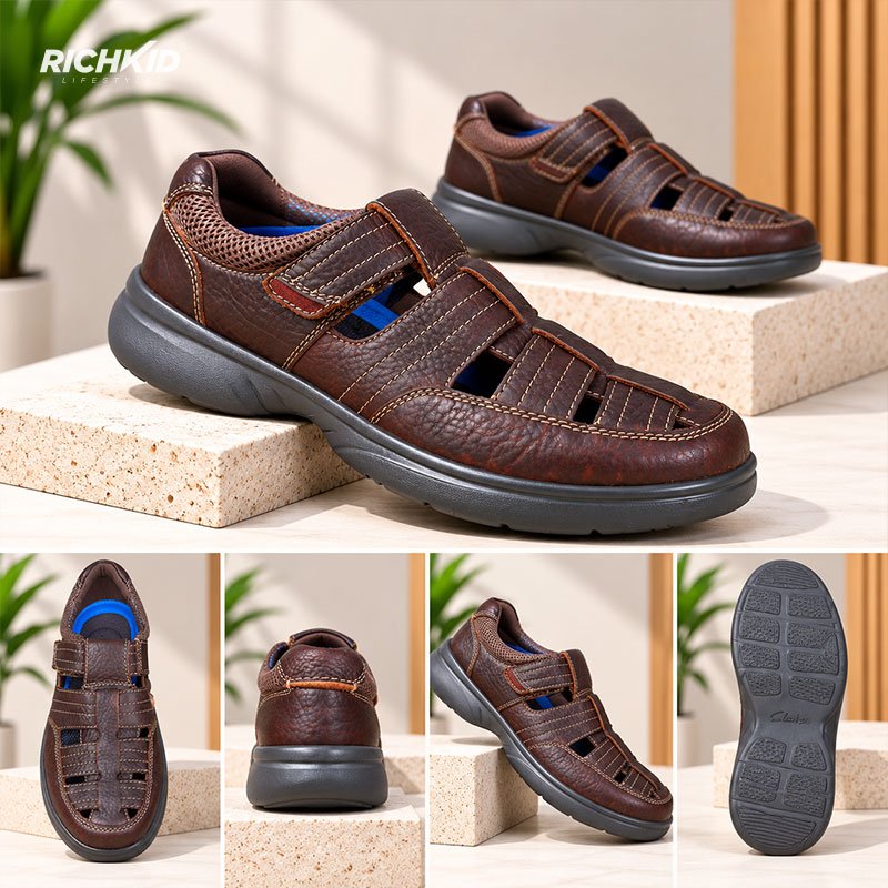 Clarks Cycle Shoes Dark Chocolate - Image 2
