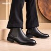 Leather Zipper boot Black - Image 2