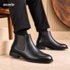 Leather Zipper boot Black - Image 3