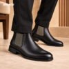 Leather Chelsea boot Black - Image 3