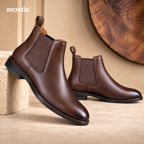 Leather Chelsea boot Chocolate