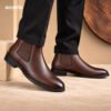Leather Chelsea boot Chocolate - Image 2